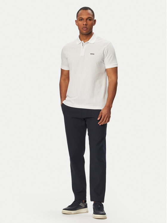 BOSS BOSS Polokošile Birdie 3 50559355 Bílá Regular Fit