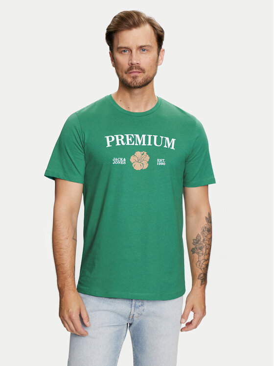 Jack&Jones T-shirt Jprblaalfie 12259673 Verde Regular Fit, taglia : S