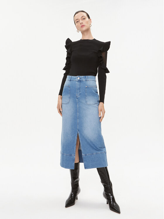 Ted Baker Ted Baker Džínová sukně Jomana 271675 Modrá Regular Fit