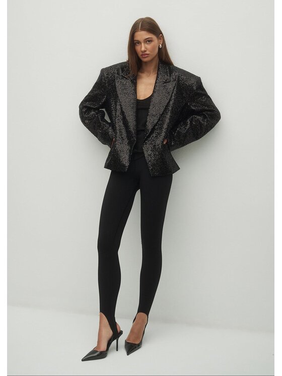 Le Collet Le Collet Legginsy SERENA Czarny Extra Slim Fit
