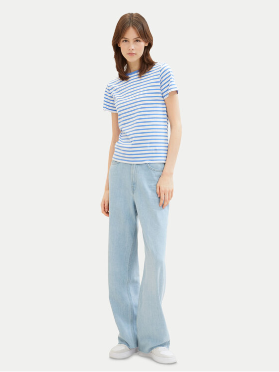 Tom Tailor Denim Tom Tailor Denim Tričko 1035867 Modrá Boxy Fit