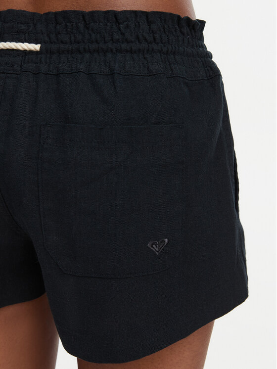 Roxy Roxy Σορτς υφασμάτινο Oceanside ARJNS03007 Μαύρο Regular Fit