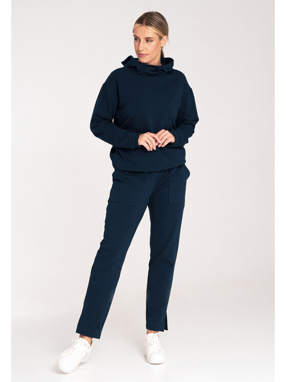 FIGL FIGL Mikina M1034 Tmavomodrá Regular Fit