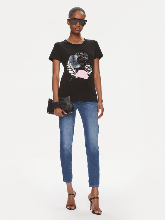 Fracomina Fracomina T-Shirt FR24ST3004J401N5 Μαύρο Regular Fit