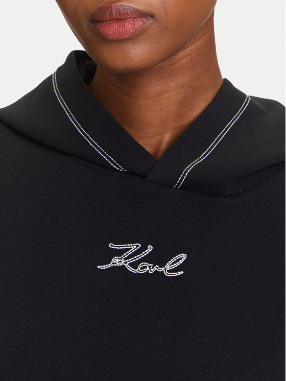 KARL LAGERFELD KARL LAGERFELD Bluza A3W20011 Czarny Relaxed Fit