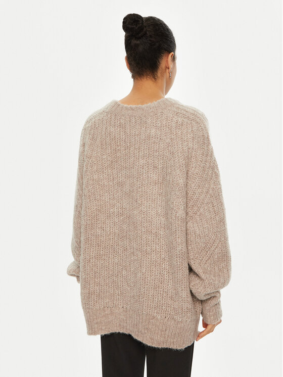 ROTATE ROTATE Sweter 114443 Brązowy Regular Fit