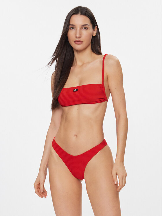 Calvin Klein Swimwear Calvin Klein Swimwear Bikini pezzo sopra KW0KW02467 Rosso
