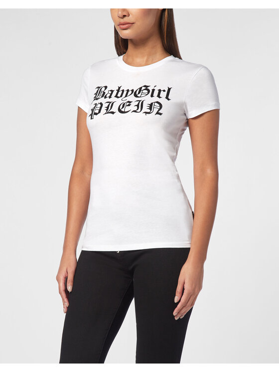 PHILIPP PLEIN PHILIPP PLEIN T-shirt 20275 Bianco Skin Tight Fit