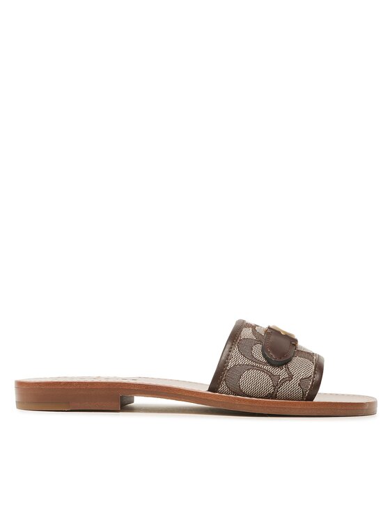 Coach Coach Klapki Ina Jacquard Sandal CI202 Brązowy
