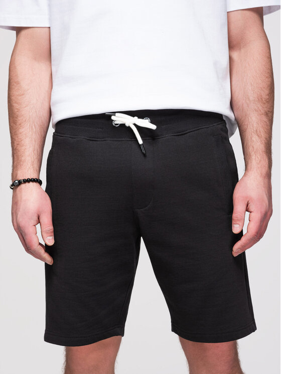 Ombre Ombre Szorty materiałowe OM-SRBS-0205 Czarny Relaxed Fit