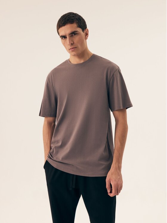 Henderson Henderson Tričko 43026 Hnedá Regular Fit