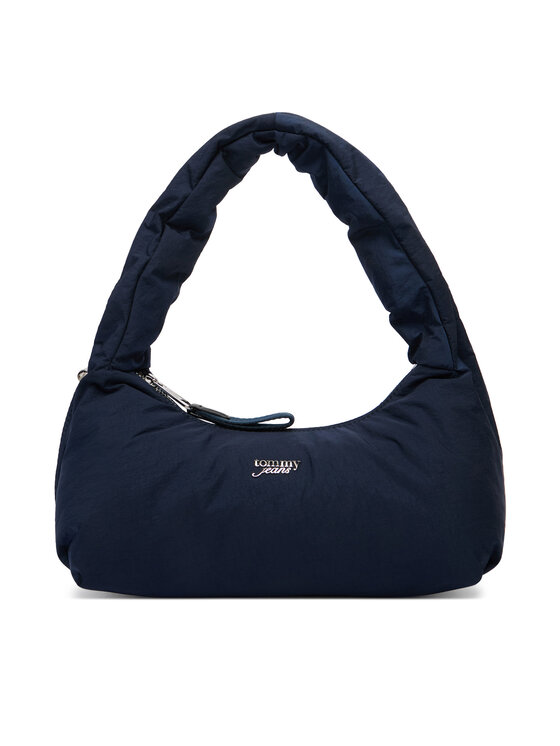 Tommy Jeans Tommy Jeans Geantă Metal Logo Padded Strap Shoulder Bag AW0AW18583 Bleumarin