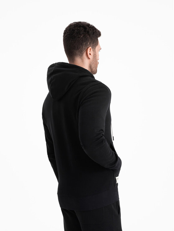 Ombre Ombre Mikina OM-SSBZ-0178 Černá Classic Fit