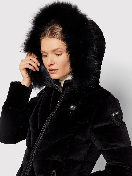 Blauer Blauer Пуховик Anita Velvet 21WBLDC03042 005775 Чорний Regular Fit