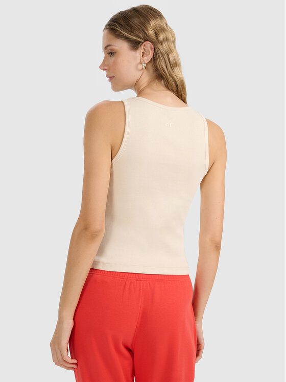 4F 4F Tank top NOS Beżowy Slim Fit