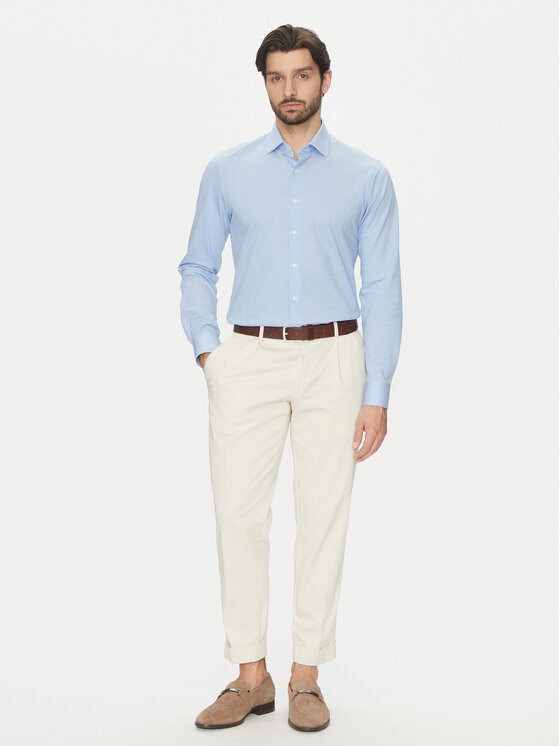 Michael Kors Michael Kors Πουκάμισο MD0MD91392 Γαλάζιο Slim Fit