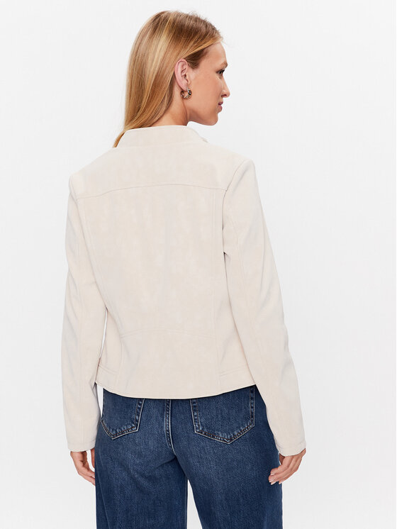 Desigual Desigual Μπουφάν από απομίμηση δέρματος Detroit 23SWEW02 Εκρού Regular Fit