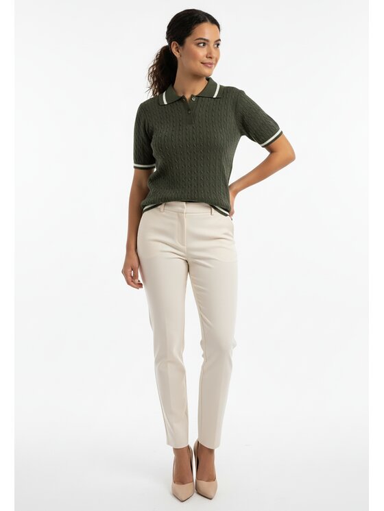 FIGL FIGL Polo M1268 Zielony Regular Fit