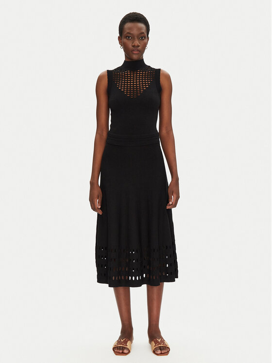 Morgan Morgan Rochie tricotată 251-RMPOMI M Negru Regular Fit