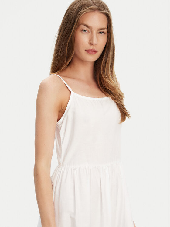 United Colors Of Benetton United Colors Of Benetton Rochie de vară 4KUSDV0B7 Alb Regular Fit