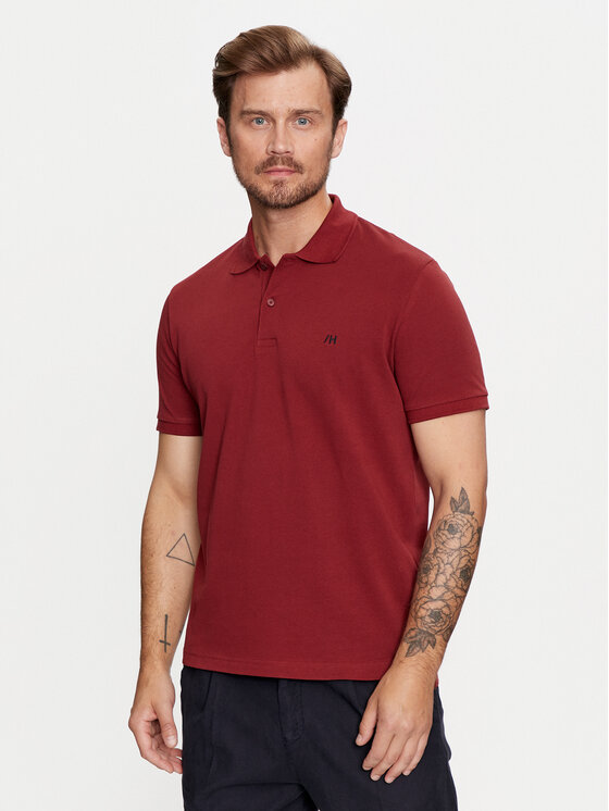 Selected Homme Polo 16087839 Tamnocrvena Regular Fit