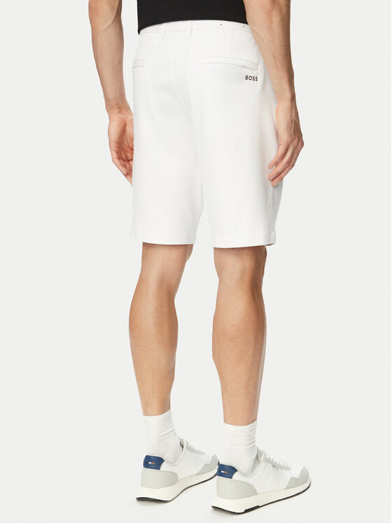 BOSS BOSS Auduma šorti 50511436 Balts Regular Fit
