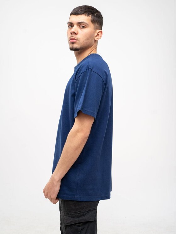 Jigga Wear Jigga Wear T-Shirt Koszulka Z Krótkim Rękawem Oversize Męska Ciemna Niebieska Jigga Wear Basic M Niebieski Oversize