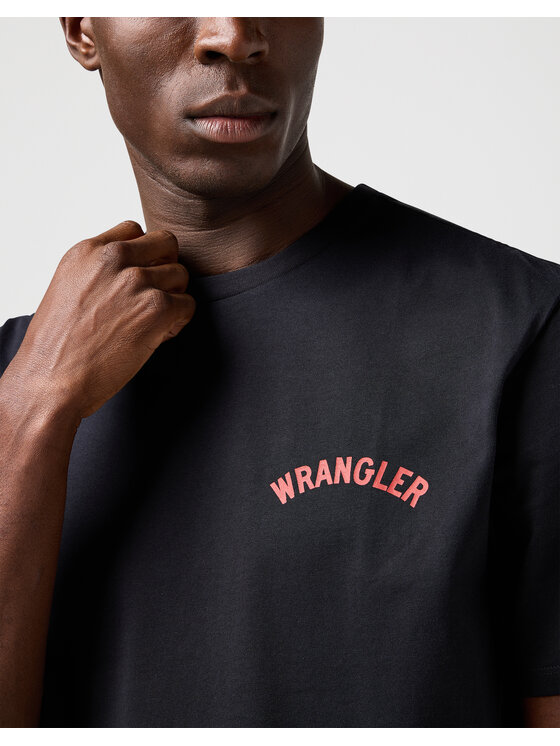 Wrangler Wrangler T-Shirt GRAPHIC TEE 112362793 Czarny Regular Fit