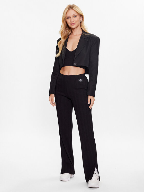 Calvin Klein Jeans Calvin Klein Jeans Hlače J20J221597 Crna Regular Fit