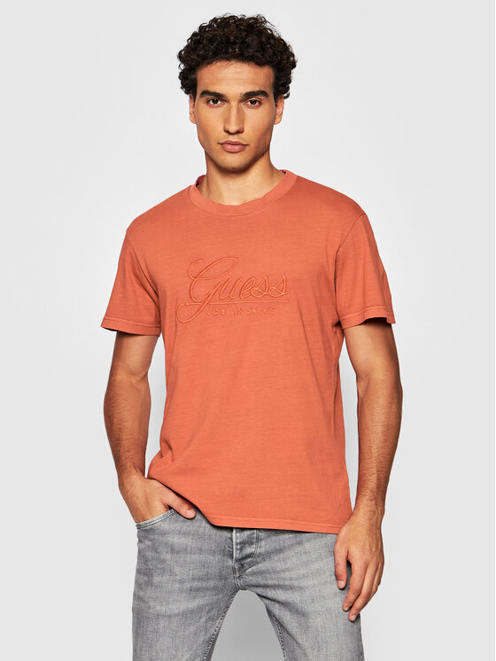 T-shirt M1BI26 K8FQ1 Marrone Regular Fit
