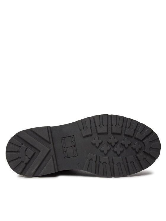 Tommy Jeans Tommy Jeans Ορειβατικά παπούτσια Tjm Ruberized Lace Up Boot EM0EM01276 Μαύρο