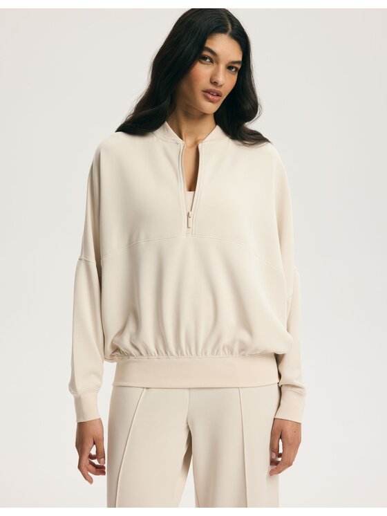 Esotiq Esotiq Bluza 45204 Beżowy Regular Fit