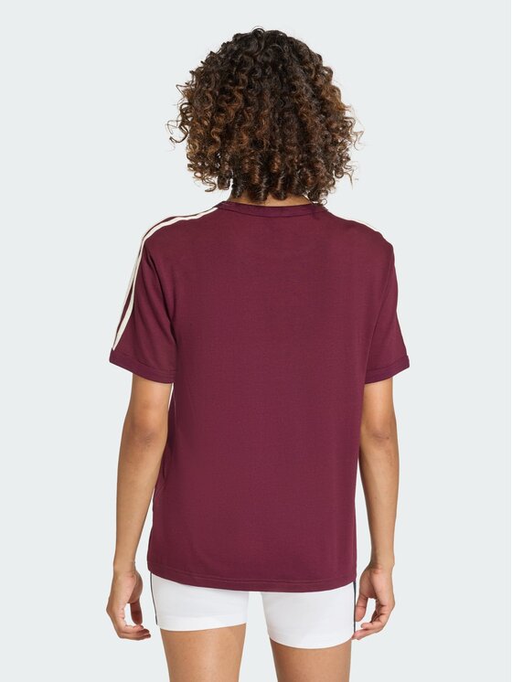 adidas adidas T-Shirt LINEAR TEE Bordowy Regular Fit