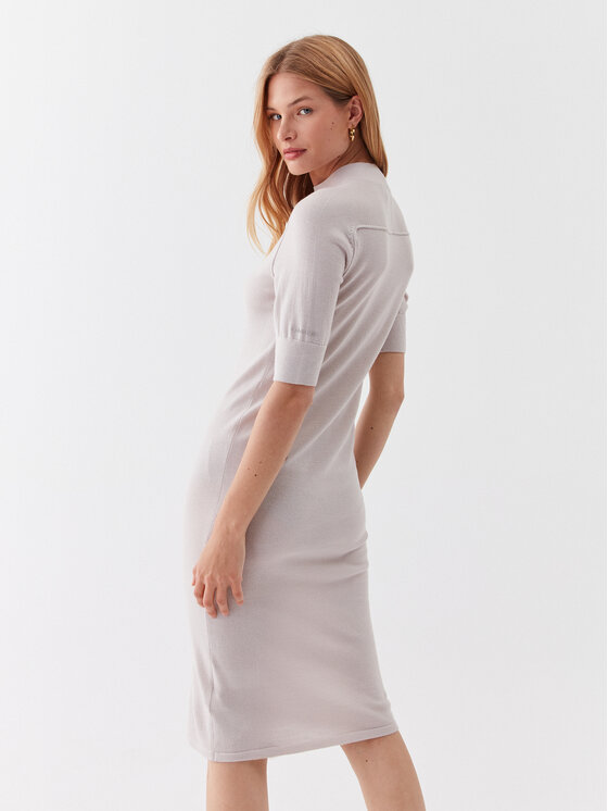 Calvin Klein Calvin Klein Sukienka dzianinowa K20K205751 Beżowy Regular Fit