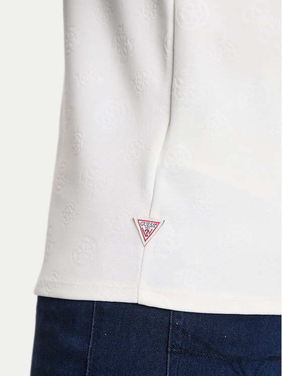 Guess Guess Tričko M6GP26 K3177 Écru Regular Fit