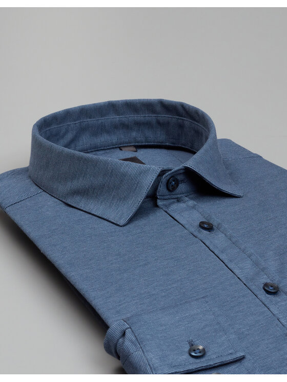 Borgio Borgio Koszula raguza 00496 Niebieski Slim Fit