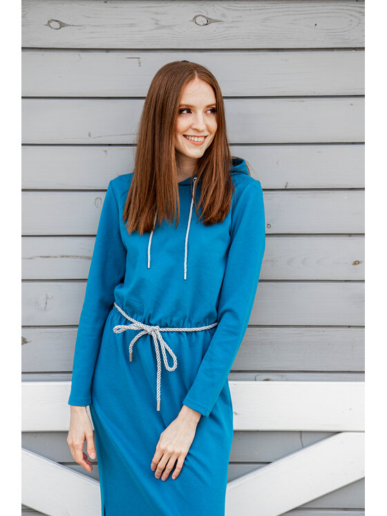 QUIOSQUE QUIOSQUE Každodenné šaty TARAN DRESS Tyrkysová Regular Fit