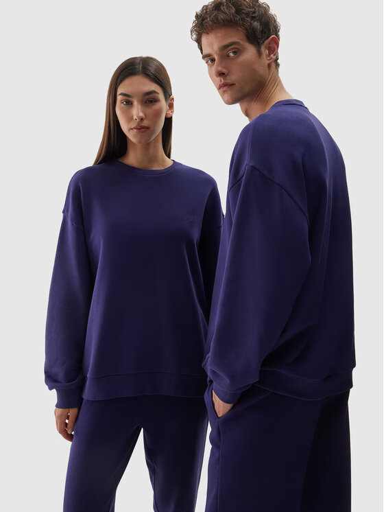 4F 4F Bluza 4FWAW24TSWSU1313 Granatowy Regular Fit
