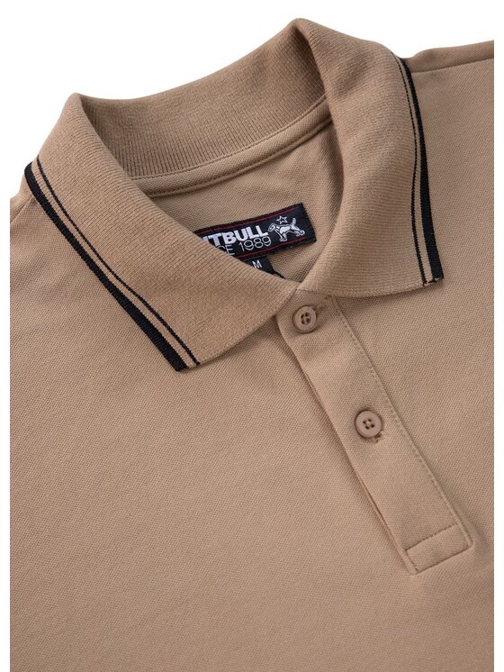 PITBULL PITBULL Polo Koszulka Brązowy Regular Fit