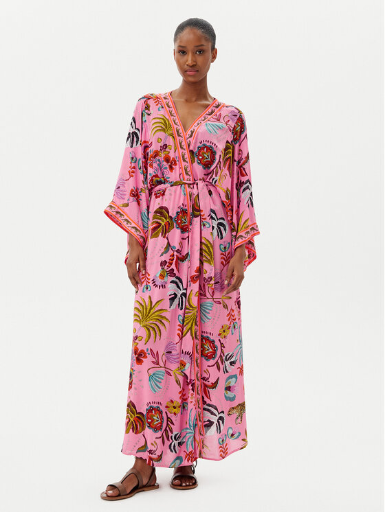 LOLA CASADEMUNT Kimono LS2516048 Ružová Relaxed Fit