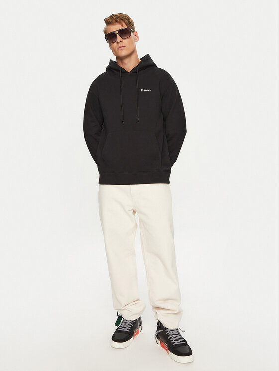 Off-White Off-White Pulóver OMBB097F22FLE0151001 Fekete Regular Fit