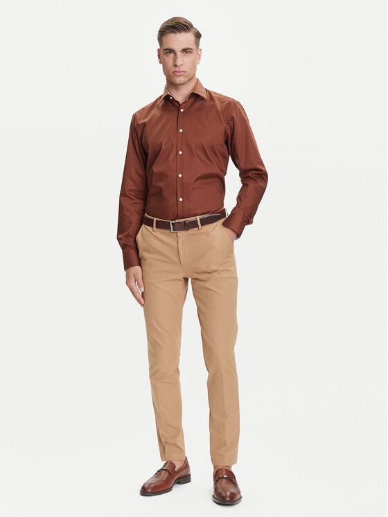 BOSS BOSS Koszula H-Joe 50545145 Beżowy Regular Fit