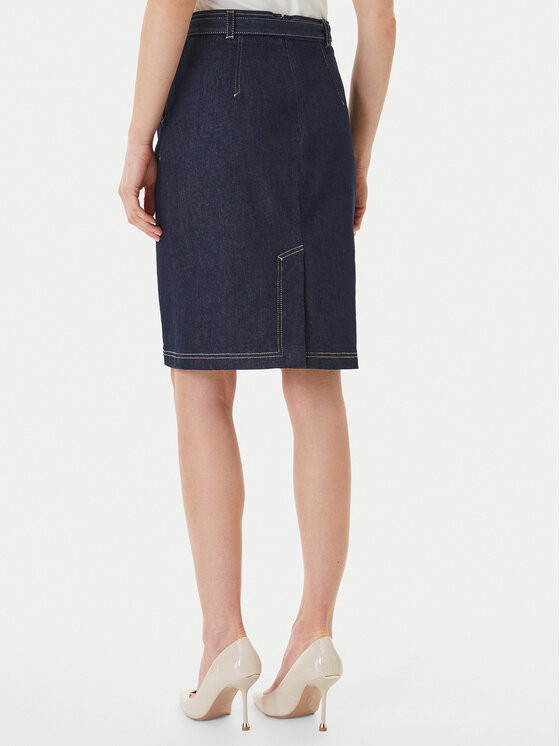 Luisa Spagnoli Luisa Spagnoli Spódnica jeansowa Tennista 542818 Granatowy Slim Fit