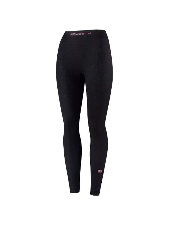 Brubeck Brubeck Legginsy LE1430W Merino WooL Czarny Regular Fit