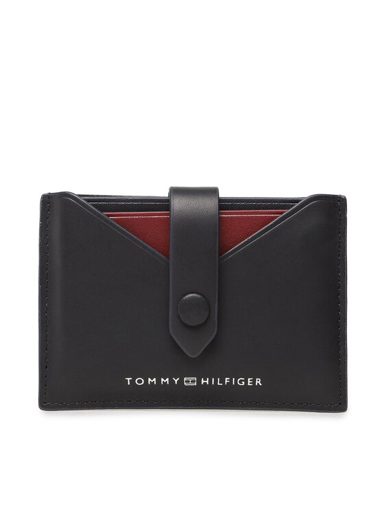 Tommy Hilfiger Kredītkaršu turētājs Th Central Smooth Retractable Cc AM0AM11752 Tumši zils