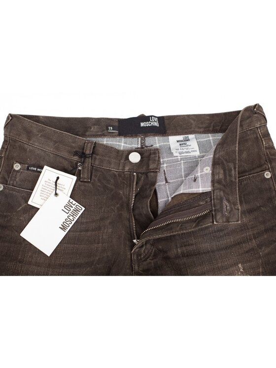 MOSCHINO MOSCHINO Jeansy MQ319 87 T7324 Hnědá Skinny Fit