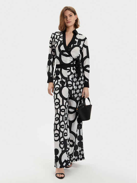 Gaudi Gaudi Kalhoty z materiálu 411FD25010 Černá Relaxed Fit