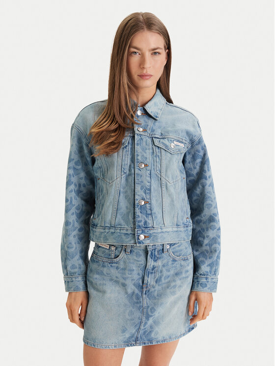 Calvin Klein Jeans Calvin Klein Jeans Džinsinė striukė LV047F677G Mėlyna Regular Fit