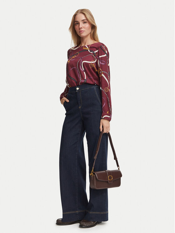 Marella Marella Majica Effetto 2625116112 Tamnocrvena Regular Fit