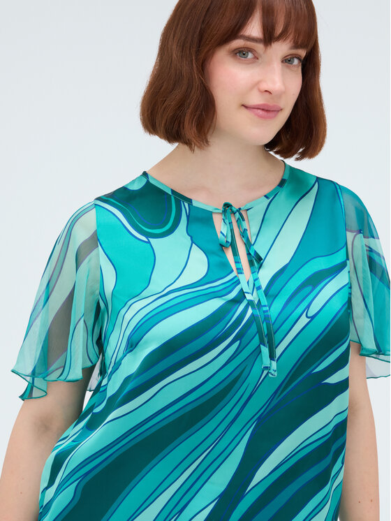 Fiorella Rubino Fiorella Rubino Bluzka 2120T002506N0S5 Zielony A-Line Fit